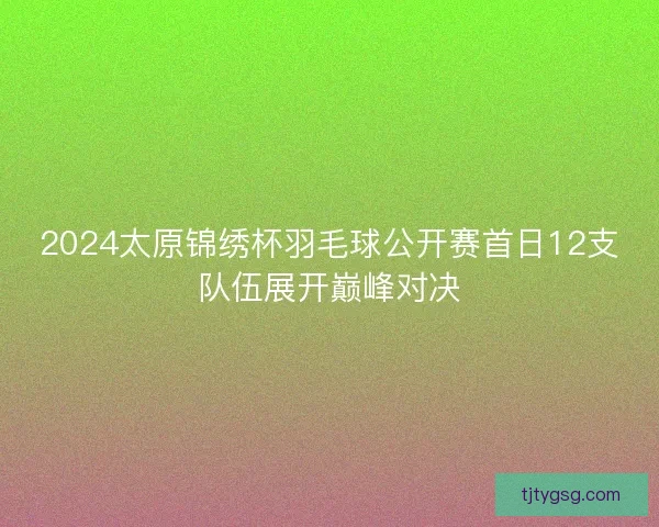 2024太原锦绣杯羽毛球公开赛首日12支队伍展开巅峰对决 2024太原锦绣杯羽毛球公开赛首日12支队伍展开巅峰对决